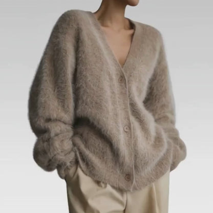 Giulia Luxe Cardigan Voor Dames | Zachte Cashmere-Look, Neutrale Kleuren