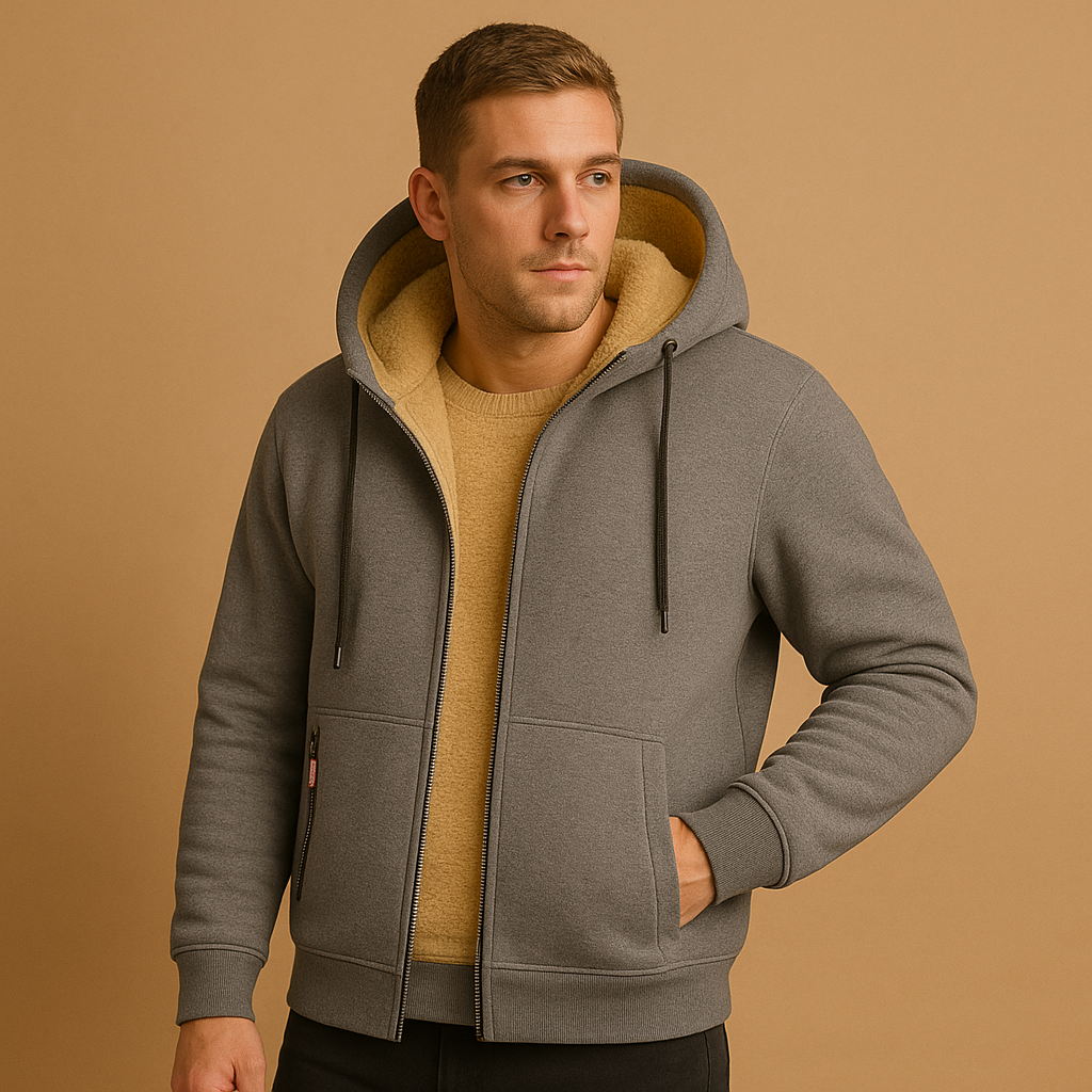 Koert Hoodie met Rits Voor Heren | Warme Stof, Dagelijks Comfort