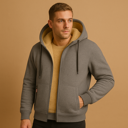 Koert Hoodie met Rits Voor Heren | Warme Stof, Dagelijks Comfort